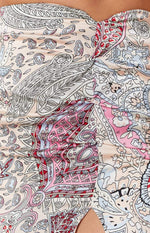 Poolside Midi Skirt Paisley Image