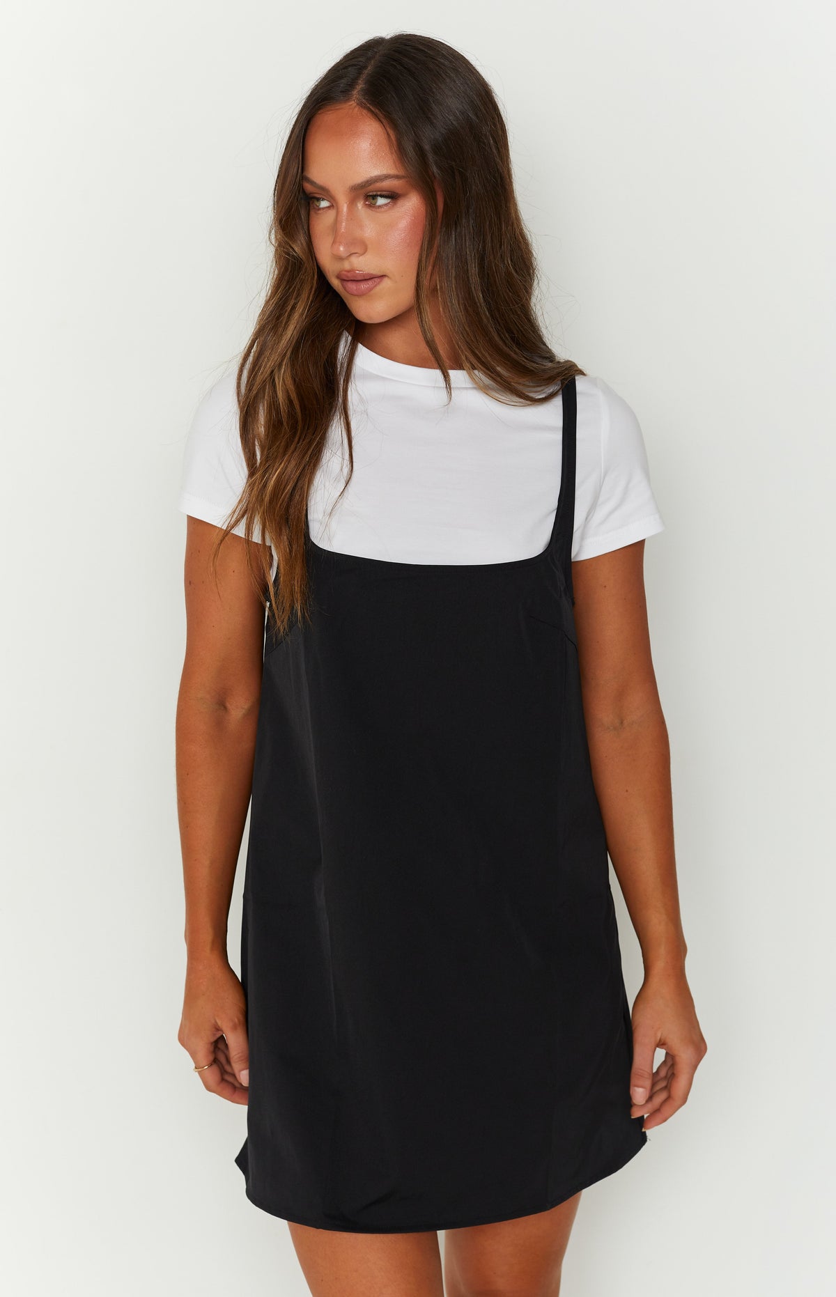 Priya Black Mini Dress Image