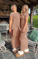 Raya Taupe Maxi Dress Image