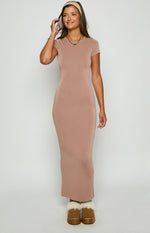 Raya Taupe Maxi Dress Image