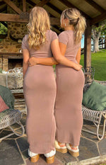 Raya Taupe Maxi Dress Image