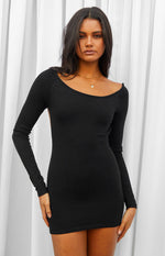 SNDYS Milo Black Knit Dress Image