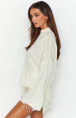 SNDYS Seeker White Knit Top Image