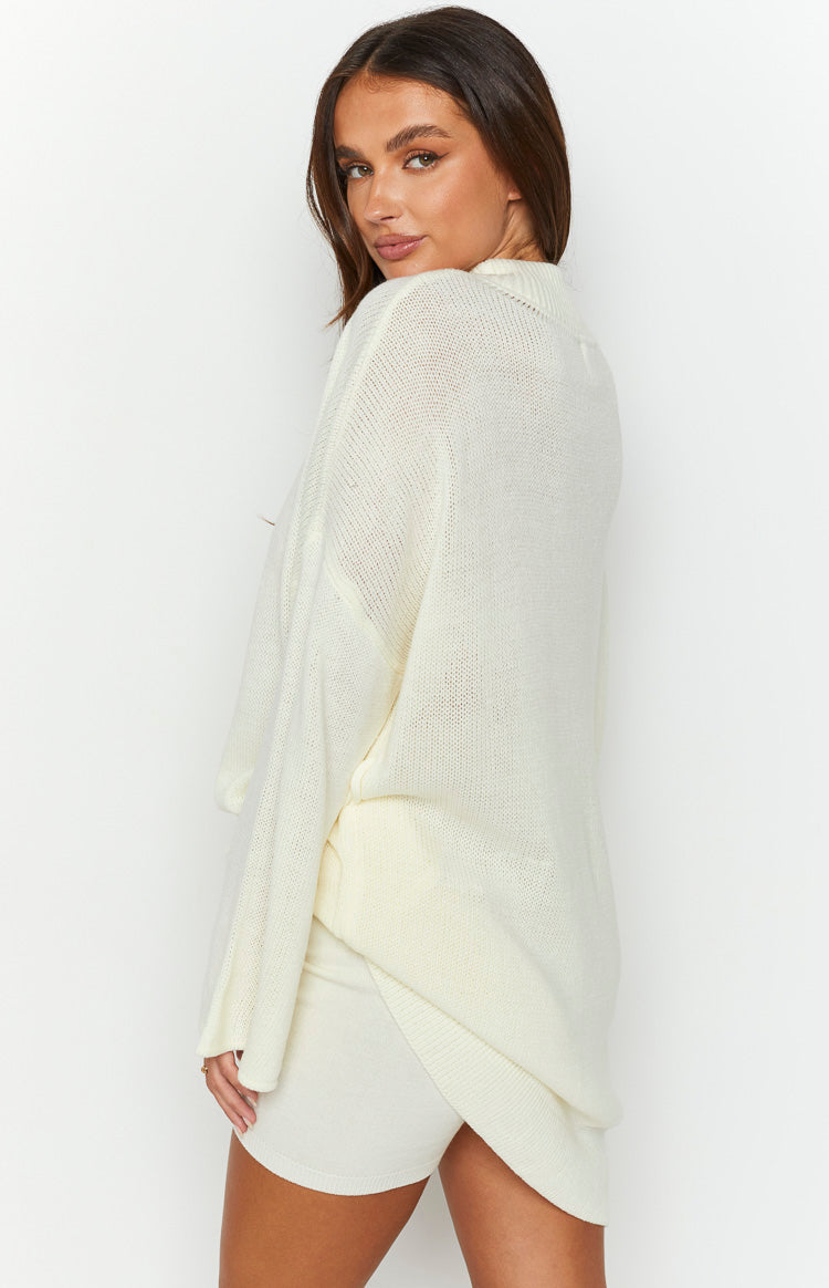 SNDYS Seeker White Knit Top Image