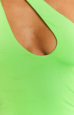Sadie Green One Shoulder Dress Image