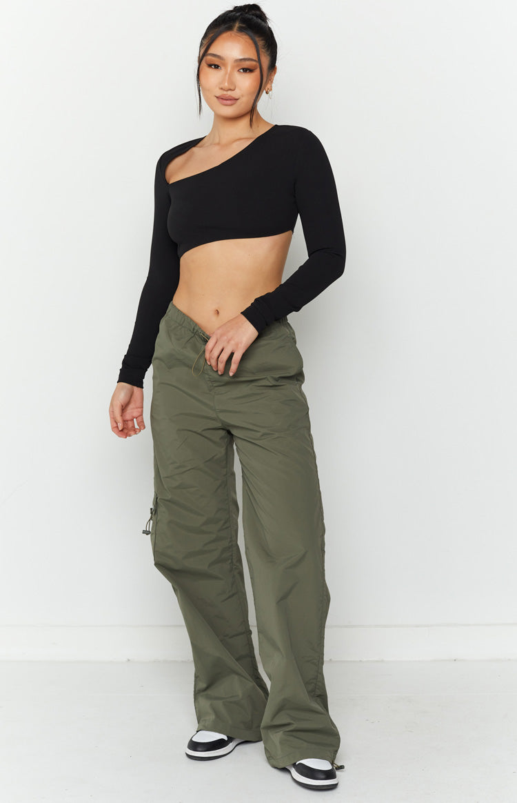 Sariah Black Long Sleeve Top Image