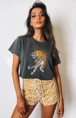 Schools Out Shorts Leopard Image