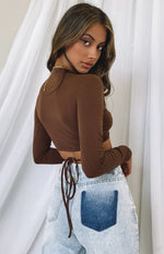 Serena Crop Top Brown Image