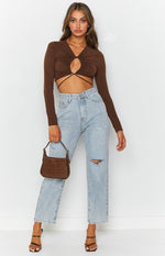 Serena Crop Top Brown Image