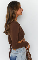 Serena Crop Top Brown Image