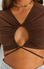 Serena Crop Top Brown Image