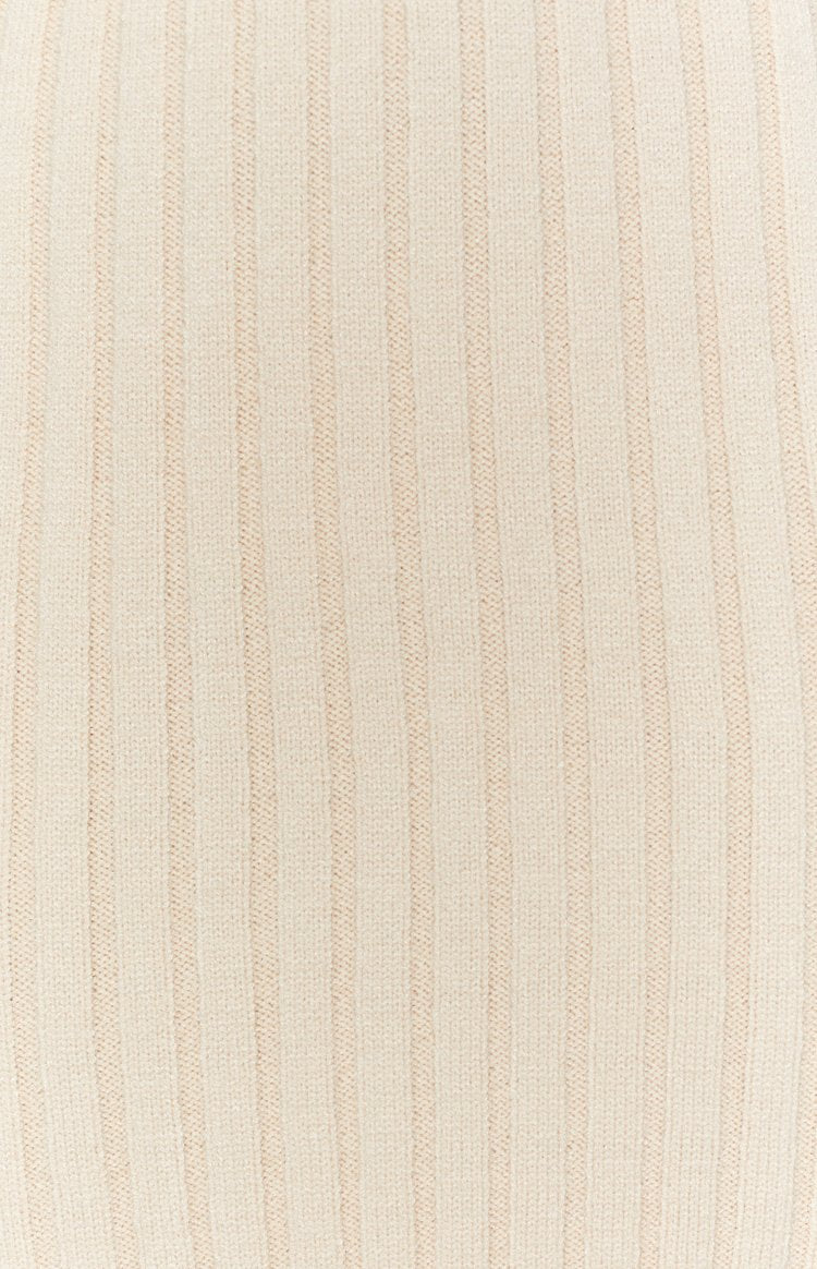 Sixteen Candles Ribbed Mini Skirt Beige Image