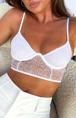 Starman White Sparkle Bralette Image