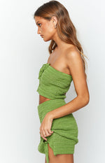 Stella Green Strapless Crochet Top Image