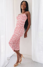 Stepford Midi Dress Rose Print Image