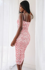 Stepford Midi Dress Rose Print Image