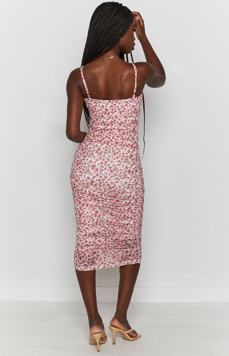 Stepford Midi Dress Rose Print Image