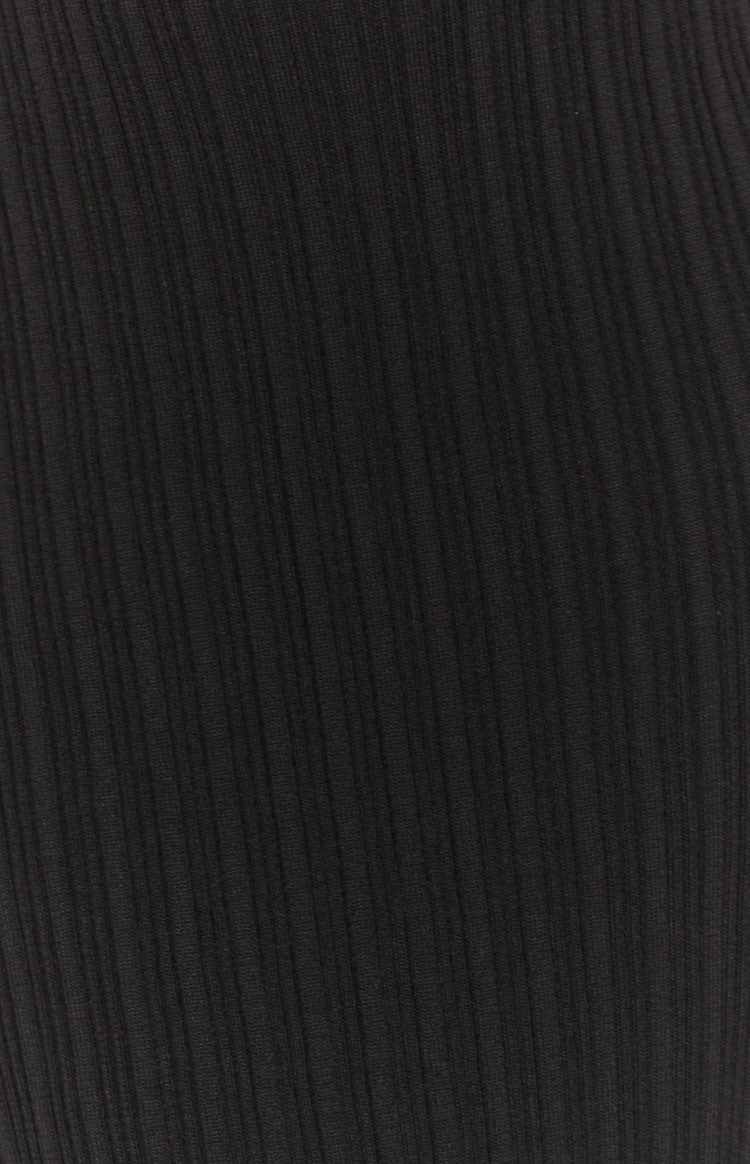 Summertime Black Knit Maxi Skirt Image
