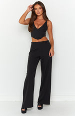 Tasha Black Mid Rise Pant Image