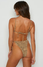 Thrills Mild Animal Slide Tri Bikini Top Desert Gold Image