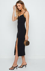 Valentina Black Midi Dress Image