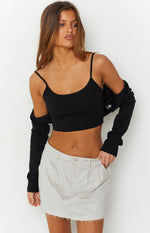 Vixen Black Rib Cami Set Image