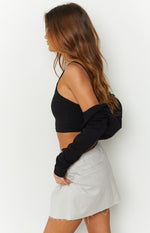 Vixen Black Rib Cami Set Image