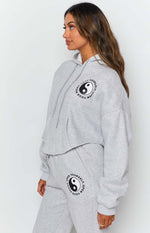 Yin Yang Hoodie Grey Marle Image