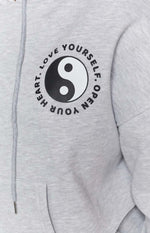Yin Yang Hoodie Grey Marle Image