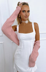 Elsa Pink Rib Knit Bolero Image