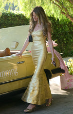 Amanda Gold Bandage Strapless Formal Maxi Dress