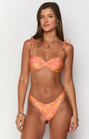 9.0 Swim Bianca Orange Floral Bikini Top