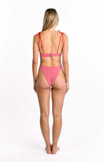 9.0 Swim Bianca Red Stripe Bikini Bottoms Image