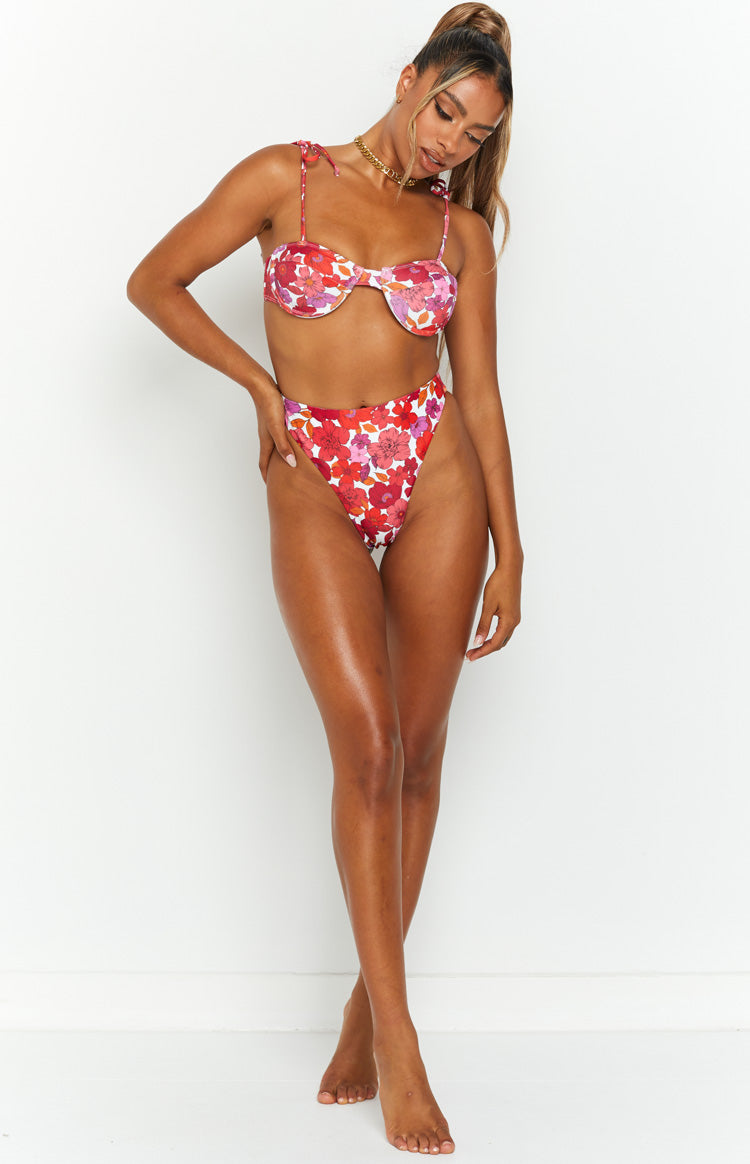 9.0 Swim Jamilla Pink Floral Bikini Bottoms Image