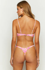 9.0 Swim Montego Pink Hibiscus Bikini Top
