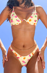 9.0 Swim Montego Yellow Floral Underwire Bikini Top Image