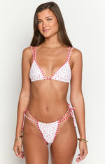 9.0 Swim Sumba Red Floral Bikini Top Image