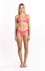 9.0 Swim Wave Red Stripe Tie Bikini Bottoms Image