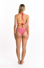 9.0 Swim Wave Red Stripe Triangle Bikini Top Image