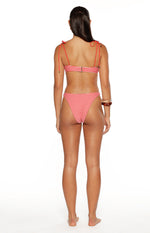 9.0 Swim Bianca Red Stripe Bikini Bottoms Image