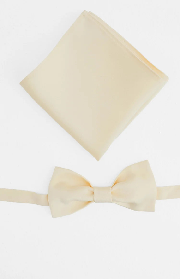 Abel Yellow Bow Tie And Pocket Square Set