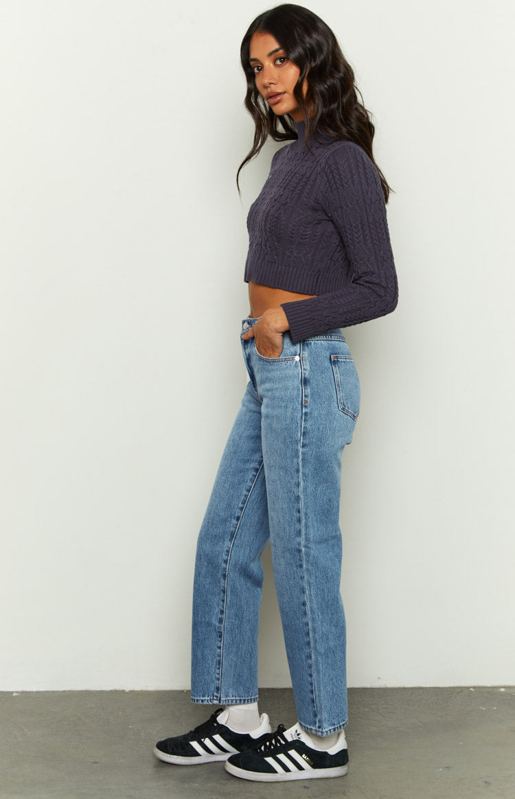 Abrand Scout 95 Mid Straight Crop Blue Jeans Image