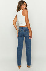 Abrand 99 Low Straight Elena Mid Wash Jeans Image