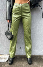 Addie Green PU Pants Image