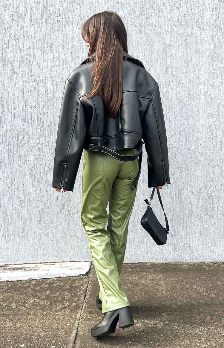 Addie Green PU Pants Image