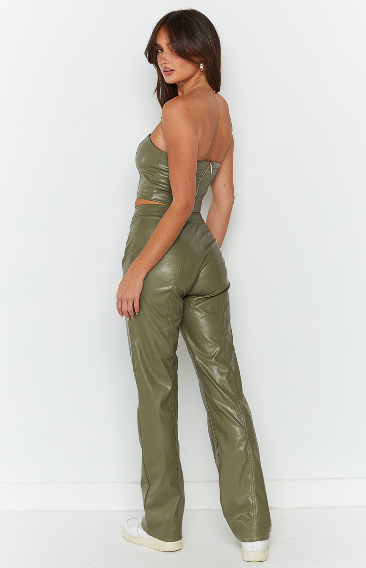 Addie Green PU Pants Image