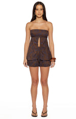 Ailany Brown Floral Shorts Image