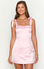 Akira Pink Tie Mini Dress Image