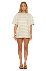 Alba Sage Stripe Oversized Tee Image