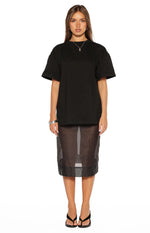 Alba Plain Black Tee